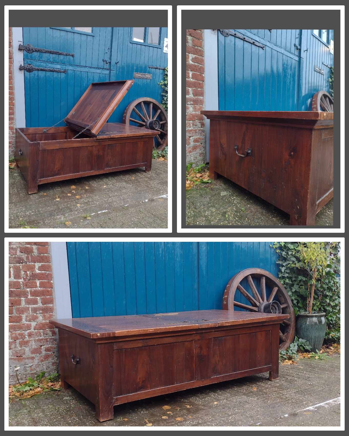 "Nog te restylen"Kist (salontafel) teakhout