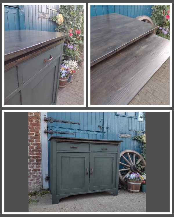 Army groene kast met black wash