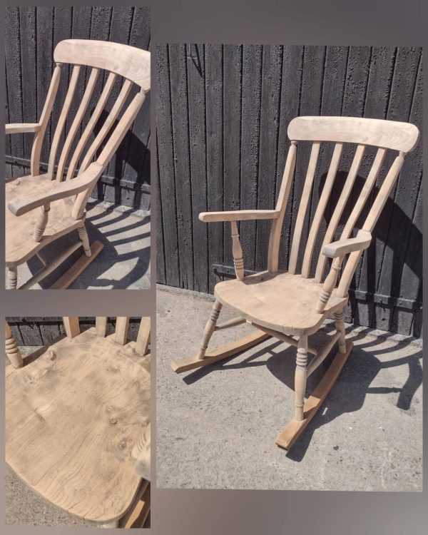 vintage Schommelstoel gezandstraald