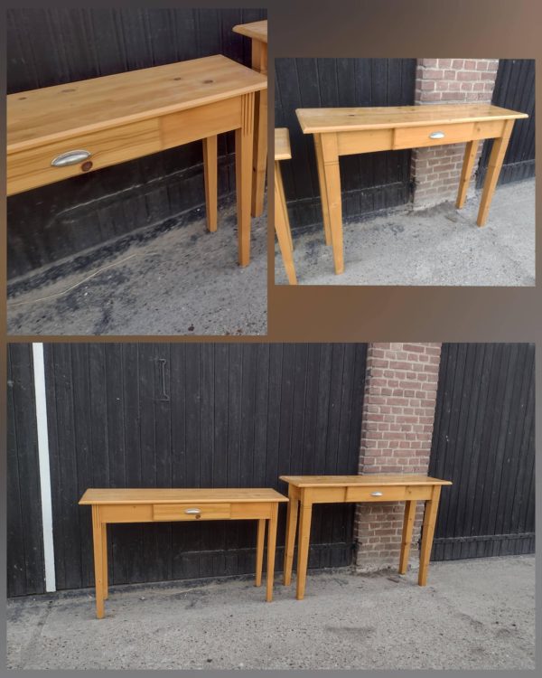 *Nog te restylen* Sidetables grenenhout set *Nog te restylen* Sidetables grenenhout set