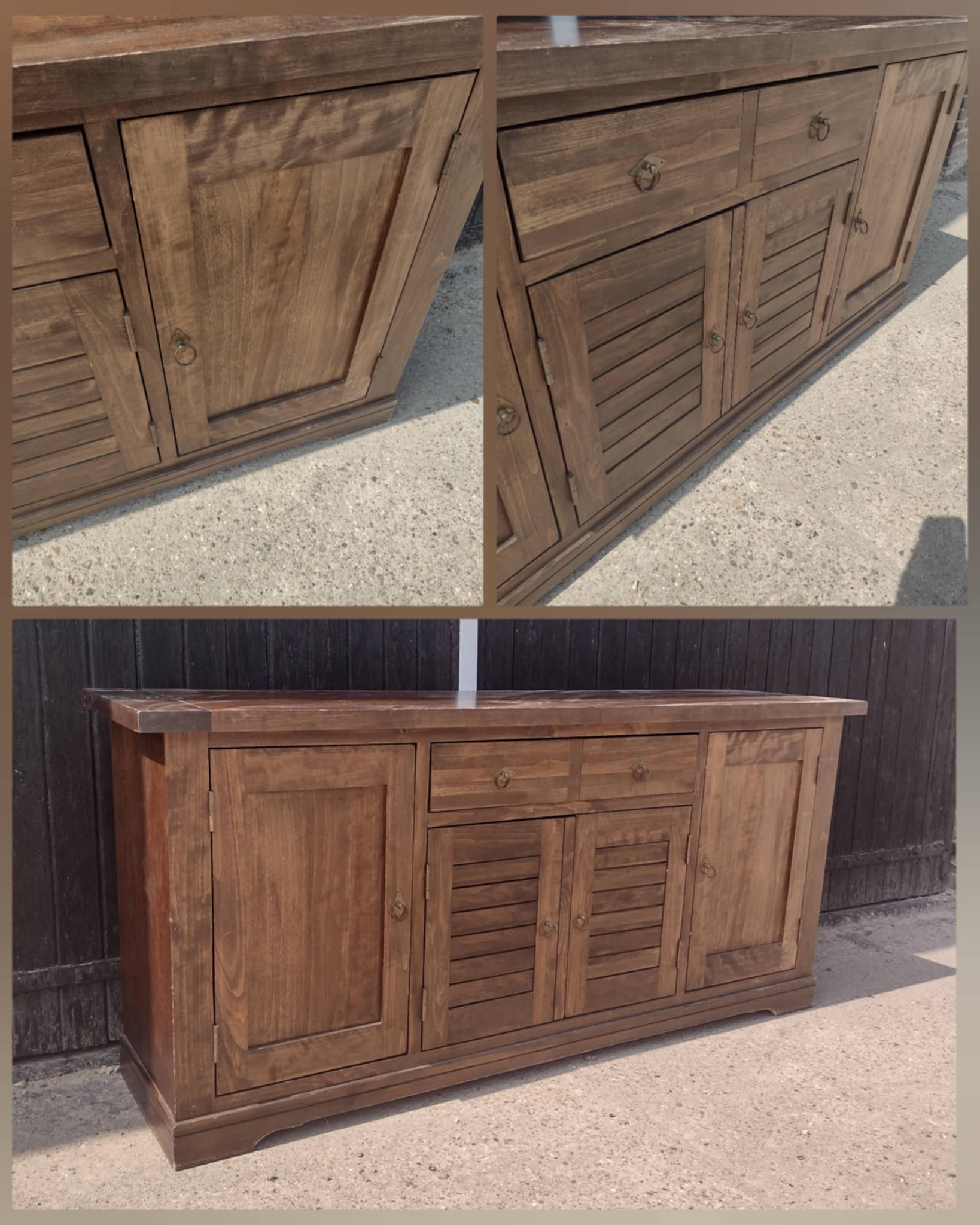 *Nog te restylen* Dressoir met louvre deurtjes