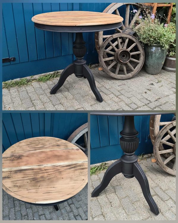 Klassiek tafeltje teak mango warm