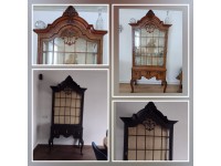 Antieke buffetkast mat zwart geschilderd