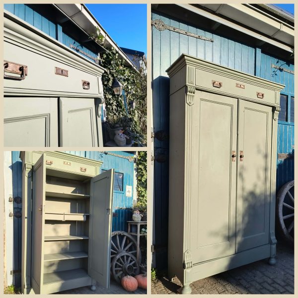 vintage linnenkast eucalyptus groen