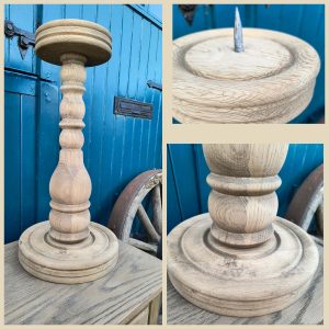 Landelijke kaarsenstandaard robuust eiken