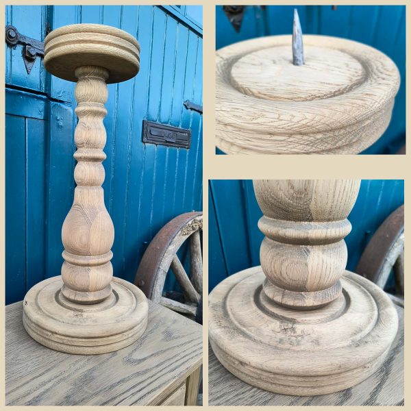Landelijke kandelaar robuust eiken
