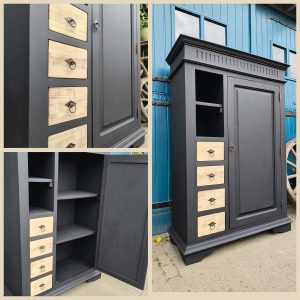 ebda4a9a-8aca-45a2-a0c0-fd75277796b0 Stoere spekkast meidenkast gezandstraald mat zwart