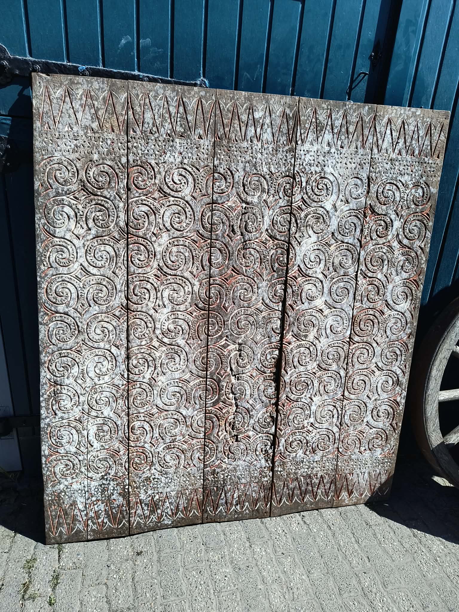wandstuk antieke panelen Indonesië - Image 4