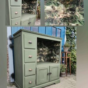 Groene kast met print jungle