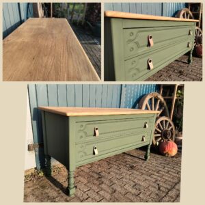 Ladekast donker groen