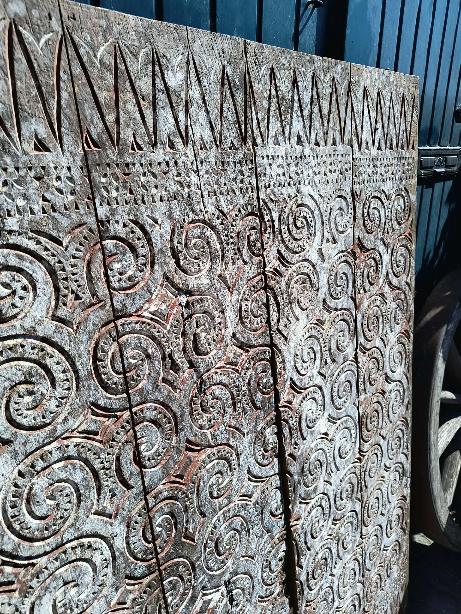 wandstuk antieke panelen Indonesië - Image 2