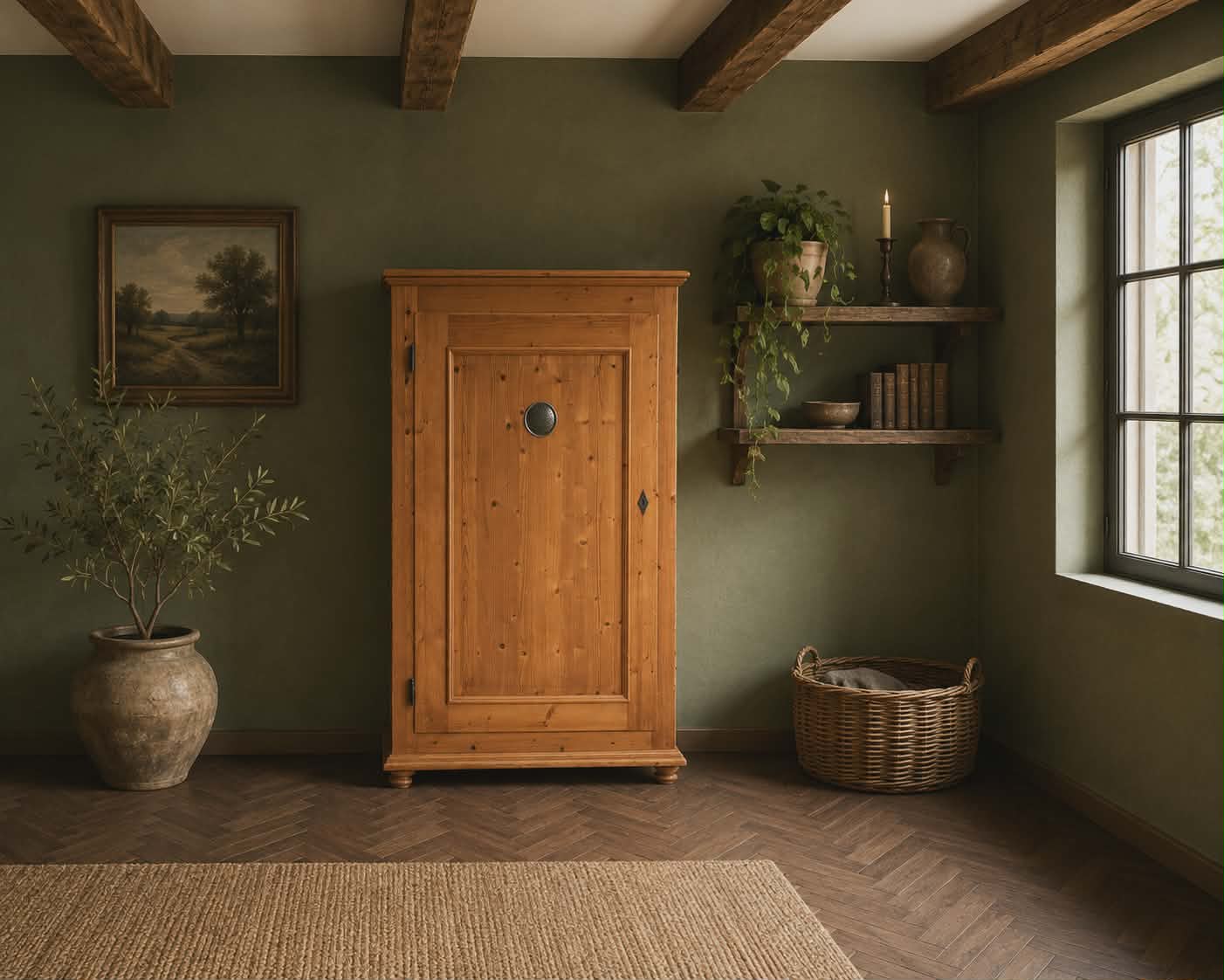 Meidenkast spekkast oud grenen