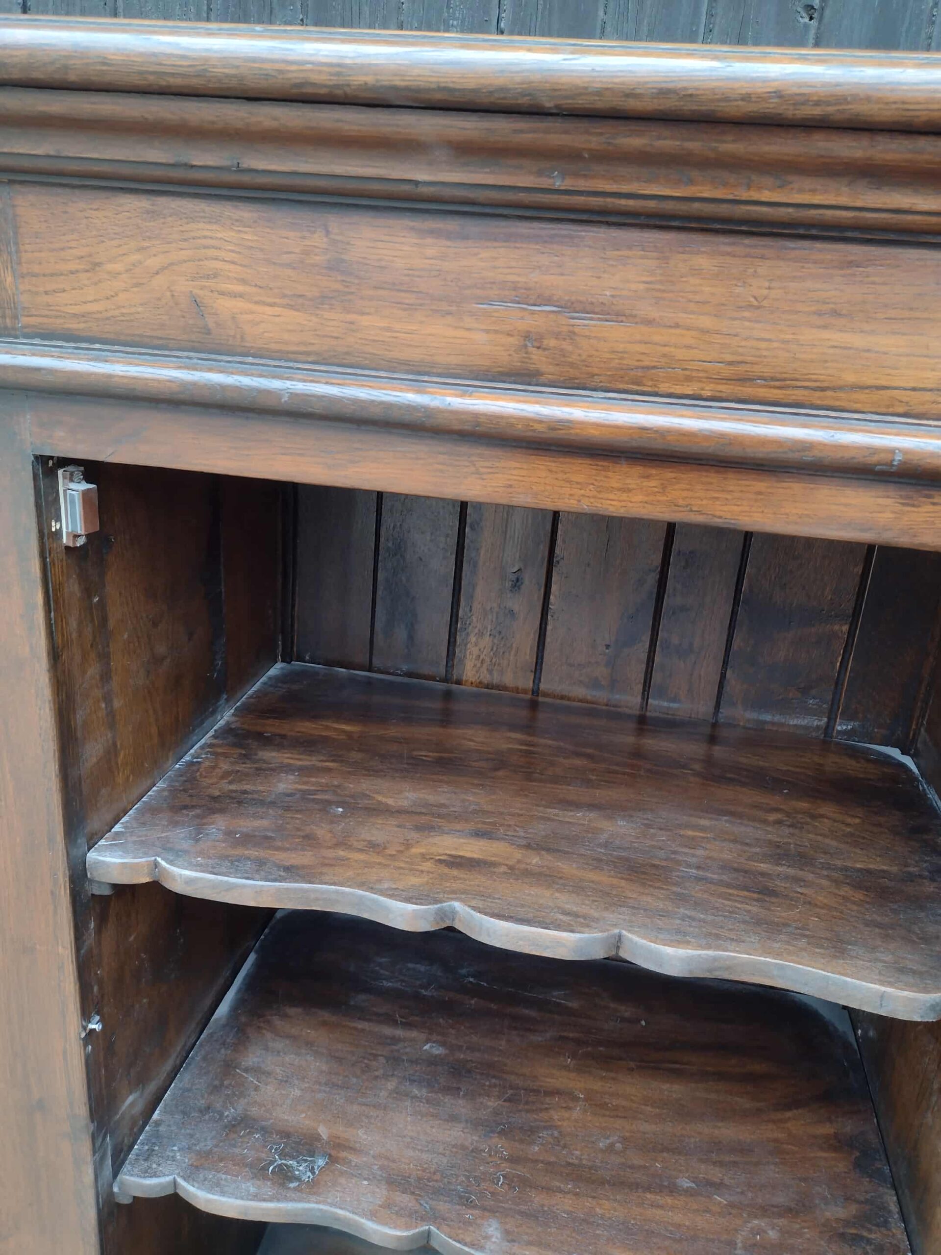 Prachtige eikenhouten kast met vitrinedeur - Image 5