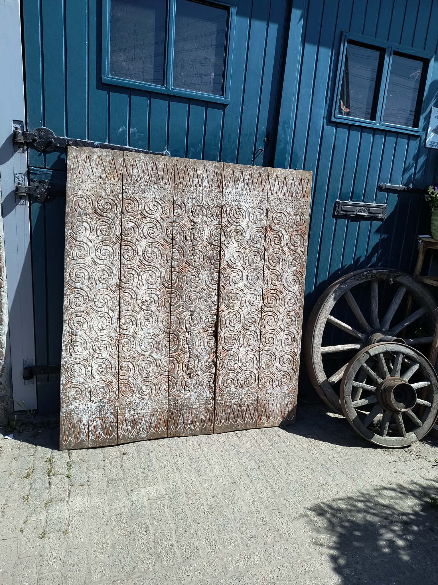 wandstuk antieke panelen Indonesië - Image 3