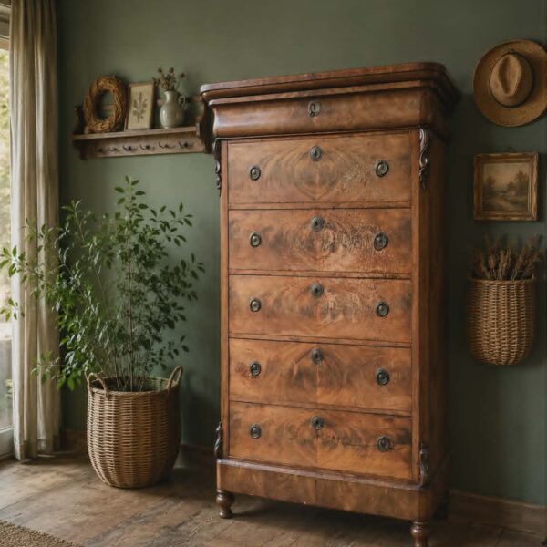 Vintage notenhouten kast