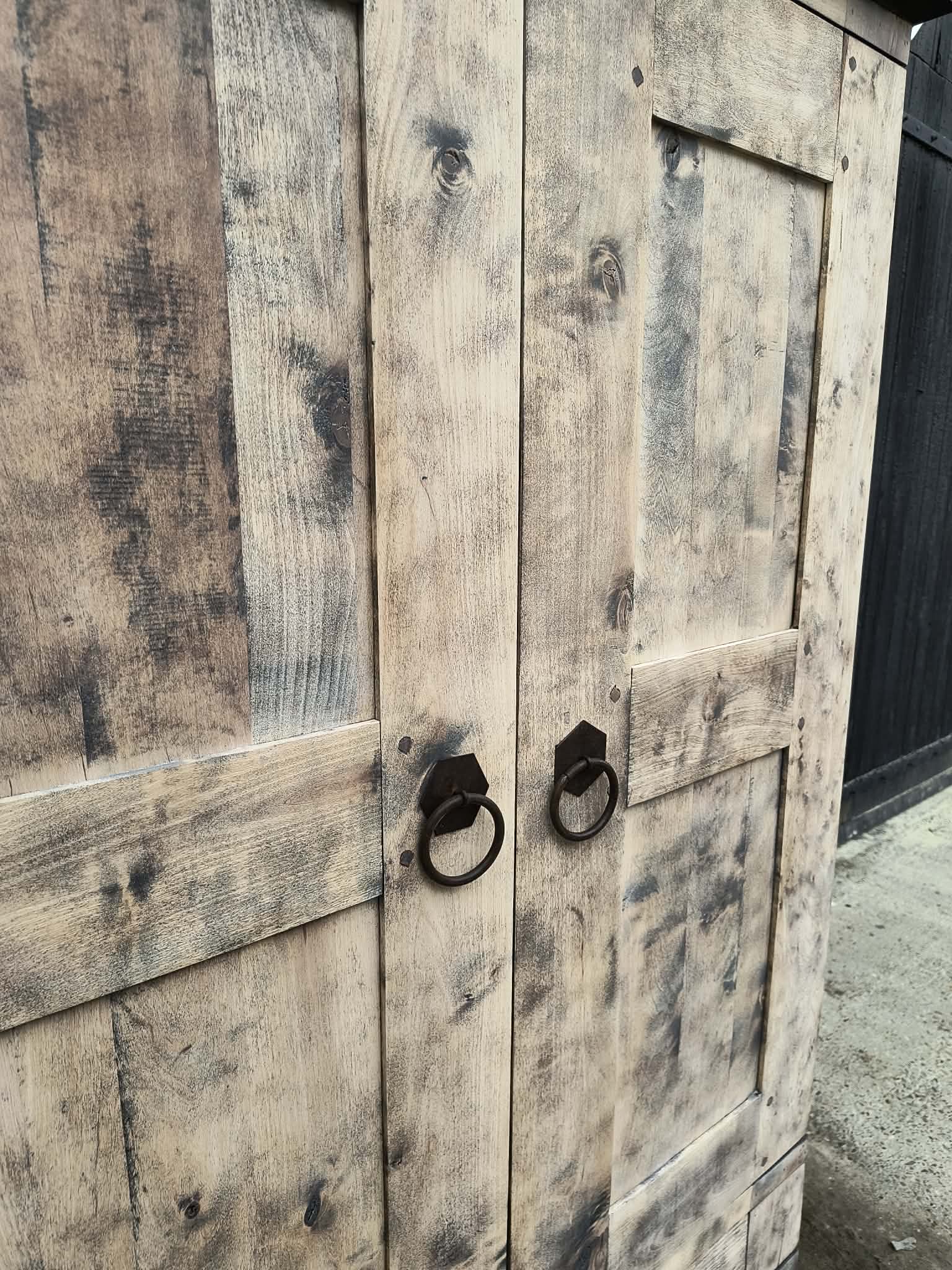Stoere kast teak gezandstraald - Image 5
