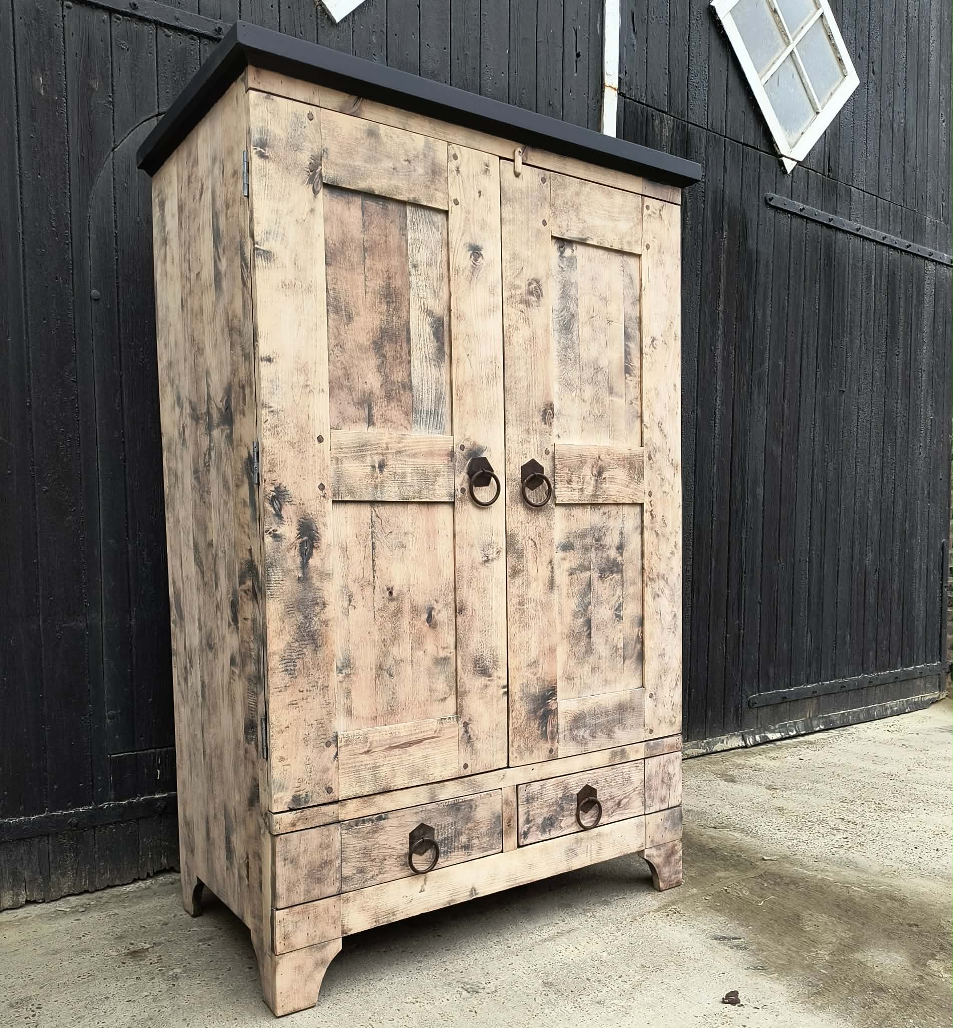 Stoere kast teak gezandstraald - Image 6