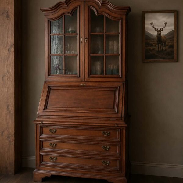 Brocante secretaire vitrinekast