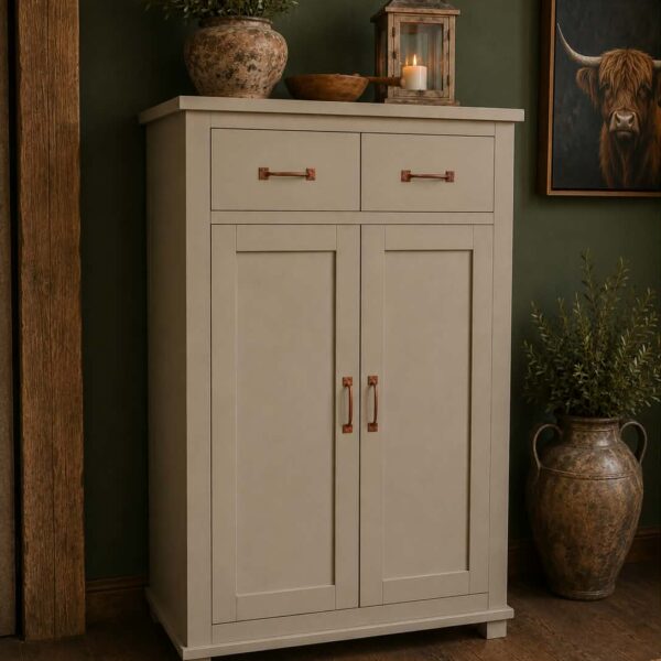 Strakke kast taupe