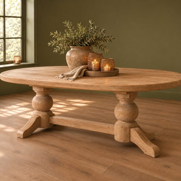 Kloostertafel massief eiken eettafel